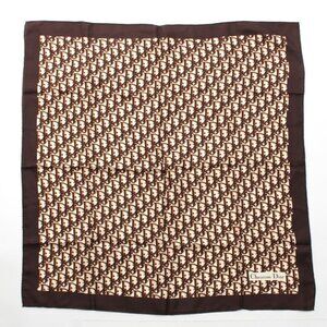 Dior Trotter Logo Print Scarf Brown